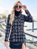 BKMGC Black Grey White Plaid Double Breasted Buttons Coat Women Blazer Suit Jacket 2023 Autumn Office Lady Daily Retro Outfit
