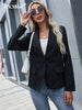 BKMGC Black Women Jacket and Blazer Spring Autumn Office Ladies Business Suit Street Solid One Button Women Coat 6819
