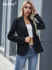 BKMGC Black Women Jacket and Blazer Spring Autumn Office Ladies Business Suit Street Solid One Button Women Coat 6819