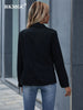 BKMGC Black Women Jacket and Blazer Spring Autumn Office Ladies Business Suit Street Solid One Button Women Coat 6819