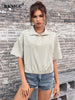 BKMGC Blouses for Women 2023 Shirts Crop Lapel Pullover Design Niche Loose Short Women Tops Blusa Feminina 2781