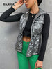 BKMGC Grey Vest For Women Sleeveless Jacket Coat Dawstring Waistcoat Winter Ladies Thin Vest Coat Tops For Women 2198