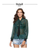 BKMGC Half Transparent See Through Sexy Women Chiffon Long Sleeves Tie Bow Neckline Collar Bright Silk Thin Green Blouse Tops