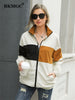 BKMGC Jacket For Women 2023 Style Color Matching Baseball Coat Female Spring 2023 Casual Streetwear Jackets Women 2163