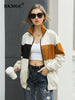 BKMGC Jacket For Women 2023 Style Color Matching Baseball Coat Female Spring 2023 Casual Streetwear Jackets Women 2163
