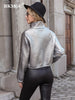 BKMGC Jacket For Women 2023 Zipper Street Solid Loose Baseball Trend Lapel Blue Coat Short Women Jacket Waterproof 2026