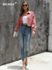 BKMGC Korean Style Solid Classic Loose Shirts Blouse Women Daily All-match Lapel Short Coat Single Breasted Blouse Tops Women