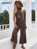 BKMGC Sexy Jumpsuit Clubwear Women Outfits Sleeveless High Waist Casual Backless Halter Women Jumpsuit Summer 6185
