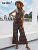 BKMGC Sexy Jumpsuit Clubwear Women Outfits Sleeveless High Waist Casual Backless Halter Women Jumpsuit Summer 6185