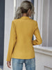 BKMGC Solid Yellow Elegant Blazer Jacket Suite for Women Spring Autumn V-neck Tie Knot Waist Coat Office Lady Daily Clothing