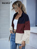 BKMGC Waterproof Spring Autumn 2023 Windbreaker Streetwear Splicing Trend Casual Mix & Match Colors Zip Jackets Women 5669