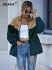 BKMGC Waterproof Spring Autumn 2023 Windbreaker Streetwear Splicing Trend Casual Mix & Match Colors Zip Jackets Women 5669