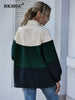 BKMGC Waterproof Spring Autumn 2023 Windbreaker Streetwear Splicing Trend Casual Mix & Match Colors Zip Jackets Women 5669
