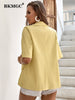 BKMGC Yellow Women Jacket and Blazer Spring Autumn Office Ladies Streetwear Solid Women Coat Korean Style Female 6379