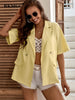 BKMGC Yellow Women Jacket and Blazer Spring Autumn Office Ladies Streetwear Solid Women Coat Korean Style Female 6379