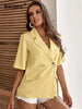 BKMGC Yellow Women Jacket and Blazer Spring Autumn Office Ladies Streetwear Solid Women Coat Korean Style Female 6379