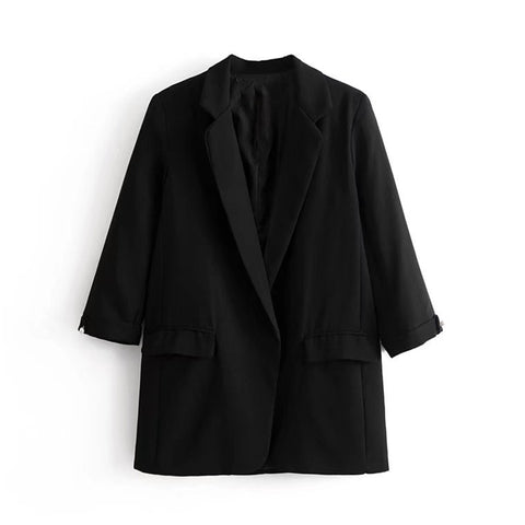 Fashion Women Notched Collar Solid Blazer Beading Pearl Pockets Candy Colors Female Retro Casual Outwear Chic Tops 6 color