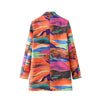 BLSQR Printing Vintage Blazers Women 2022 Double Breasted Elegant Outwear Tops Female Straight Casual Jackets Lady