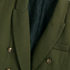 BLSQR Solid Casual Blazers Women Double Breasted Elegant Blazer Coat Office Lady 2022 Vintage Chic Straight Jackets Female