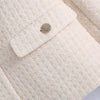 BLSQR Solid Elegant Blazer Tops Women Buttons Casual Outwear Jackets Female Vintage Chic Pockets Blazers Lady