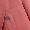 BLSQR Solid Elegant Blazers Office Lady Streetwear Casual Blazer Jackets Female Vintage Chic Straight Tops Women