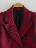 BM&MD&ZA 2010790 Women 2023 Houndstooth Cropped Blazer Coat Vintage Long Sleeve Female Outerwear Chic Femme 2010/790