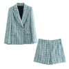 BM&MD&ZA 2023 autumn textured double-breasted suit jacket + casual shorts 7553747 8257747