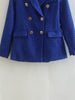 BM&MD&ZA 2128242 Women 2023 texture Double Breasted Blazer Coat Vintage Long Sleeve Female Outerwear Chic 2128/242