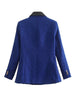 BM&MD&ZA 2128242 Women 2023 texture Double Breasted Blazer Coat Vintage Long Sleeve Female Outerwear Chic 2128/242