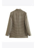 BM&MD&ZA 8750331 Women 2023 lattice Double Breasted Blazer Coat Vintage Long Sleeve Female Outerwear Chic 8750/331