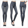 skinny pants women's winter spring legging slim imitation jean female warm jeggings with 2 real pockets Pencil pants