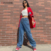 Baggy Jeans Woman High Waist Mom Jeans Denim Straight Leg Pants Loose Long Big Casual Wide Trousers Blue Washed Streetwear