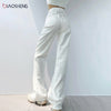 Baggy Jeans Women 2022 High Waist Denim Trouser Streetwear Loose White Black Blue Korean Elegant Jeans Straight Pants