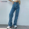 Baggy Jeans Women 2022 High Waist Denim Trouser Streetwear Loose White Black Blue Korean Elegant Jeans Straight Pants