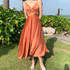 Bali Beach skirt seaside sexy open back holiday skirt long skirt slim Satin suspender skirt women's summer