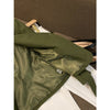 Balmain 2023 spring and autumn army green double-breasted suit waist tie top long-sleeved solid color women