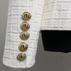 Balmain Europe and the United States black women's small suit jacket slim and thin white top