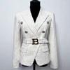 Balmain Europe and the United States black women's small suit jacket slim and thin white top