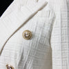 Balmain Europe and the United States black women's small suit jacket slim and thin white top