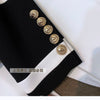 Balmain European station spring and autumn double-breasted black and white stitching women's one-piece Blazers