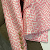 Balmain European and American double-breasted pink suit with jacquard slim fit Blazers