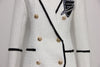Balmain women's long-sleeved high-waisted tweed bright silk diamond emblem one-piece small suit women