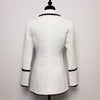 Balmain women's long-sleeved high-waisted tweed bright silk diamond emblem one-piece small suit women