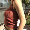Bare Shoulder Sleeveless Solid Colorful Slim Chic Tight Tees Shirt Female Haut Fem Cotton Vest Women Club Sexy Tank Top Tees