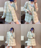 Bargain Price Women Yellow Plaid Blazer Coat Ladies Office Business Jacket Outwear Tops With Pockets