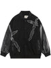 Baseball Bomber Jacket Streetwear Hip Hop Embroidery Patchwork Leather Varsity Jackets Harajuku Men Women Casual College Coats