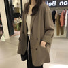Basic Blazers Women Retro Design Classic Loose Korean Style Casual Simple Pure Daily Streetwear Spring Temperament Ladies Office