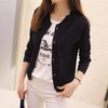 Basic Loose Sweater Cardigan Women Single Breasted Long Sleeve Elegant Vintage Jumper Solid Wool Knitted Autumn Winter Outwear