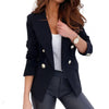 Basic Style Warm Buttons Placket Elegant Ladies Office Business Blazer Workwear