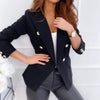 Basic Style Warm Buttons Placket Elegant Ladies Office Business Blazer Workwear